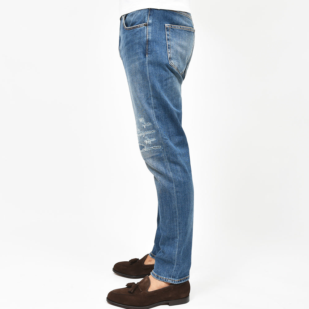 PT TORINO DENIM ピーティートリノデニム コットン ストレッチ ダメージ&リペア デニムパンツ REGGAE/TAPERED FIT/TX1610