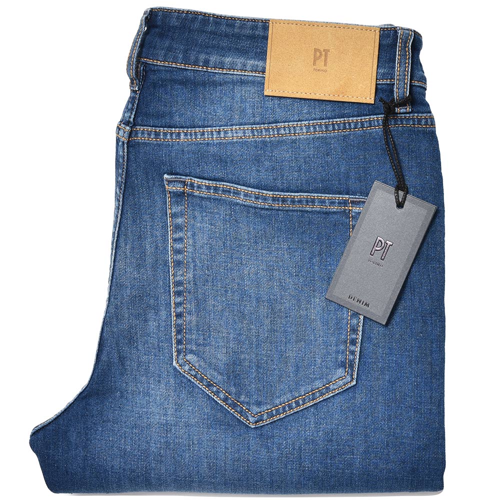 PT TORINO DENIM ピーティートリノデニム コットンポリエステル ストレッチ ウォッシュド デニムパンツ REGGAE/TAPERED FIT/CA5920