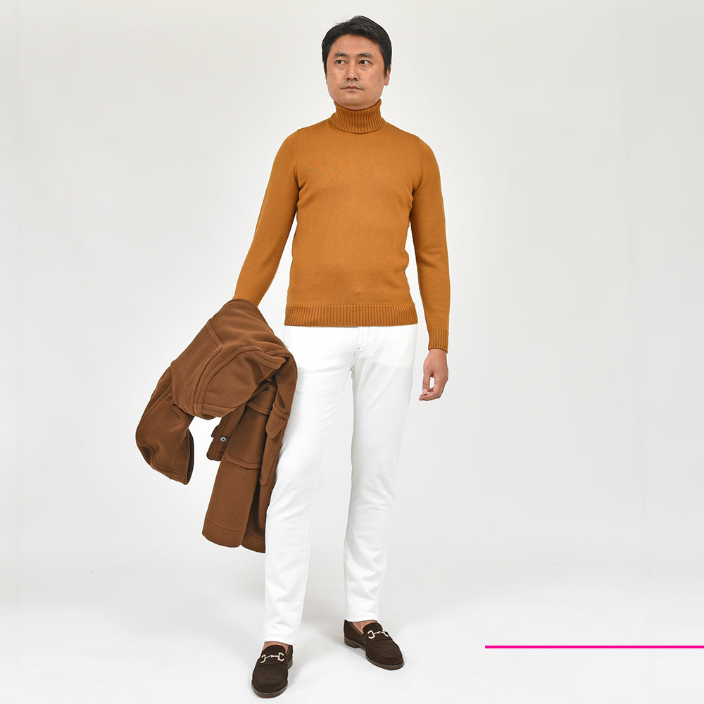 PT TORINO DENIM ピーティートリノデニム コットン ストレッチ ウォッシュド ホワイトデニムパンツ SWING/SUPERSLIM FIT/OA14L0