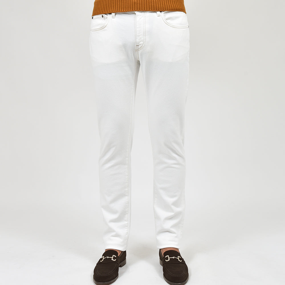 PT TORINO DENIM ピーティートリノデニム コットン ストレッチ ウォッシュド ホワイトデニムパンツ SWING/SUPERSLIM FIT/OA14L0