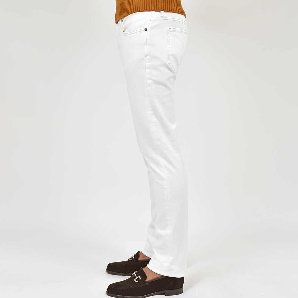 PT TORINO DENIM ピーティートリノデニム コットン ストレッチ ウォッシュド ホワイトデニムパンツ SWING/SUPERSLIM FIT/OA14L0