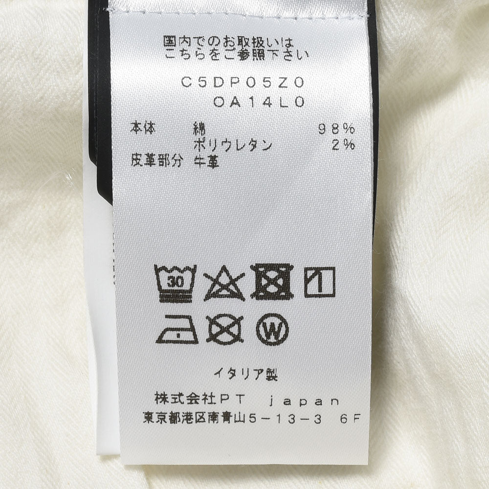 PT TORINO DENIM ピーティートリノデニム コットン ストレッチ ウォッシュド ホワイトデニムパンツ SWING/SUPERSLIM FIT/OA14L0