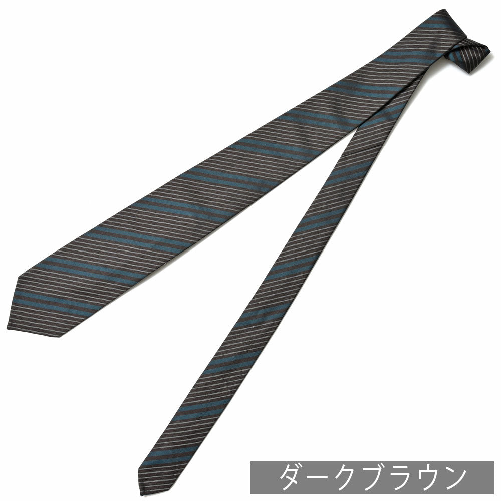 Stefano Cau(ステファノ カウ) シルクレップシックシンストライプスフォデラートタイ MF3112