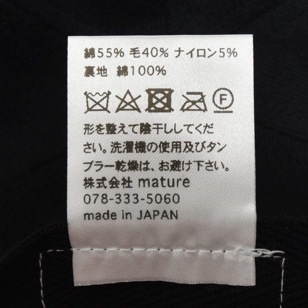 MATURE HA._MIL(マチュアーハ ミル) trainer cap ウールコットン6パネルキャップ MIL-TC11100S
