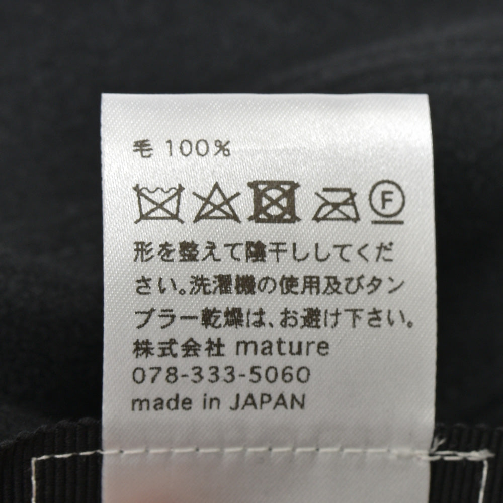 MATURE HA._MIL(マチュアーハ ミル) trainer cap ウールメルトン6パネルキャップ MIL-TC1170