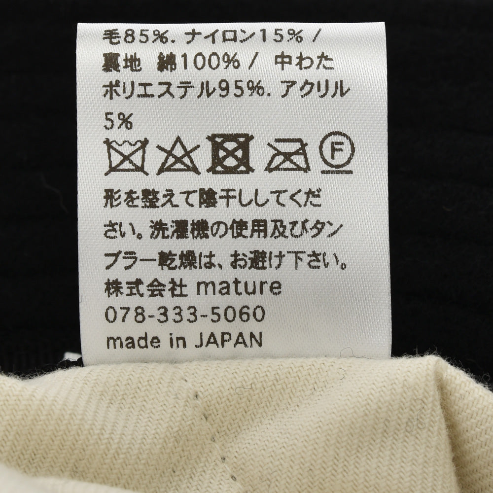 MATURE HA._MIL(マチュアーハ ミル) bucket hat ウールナイロンフリースバケットハット MIL-BK4240