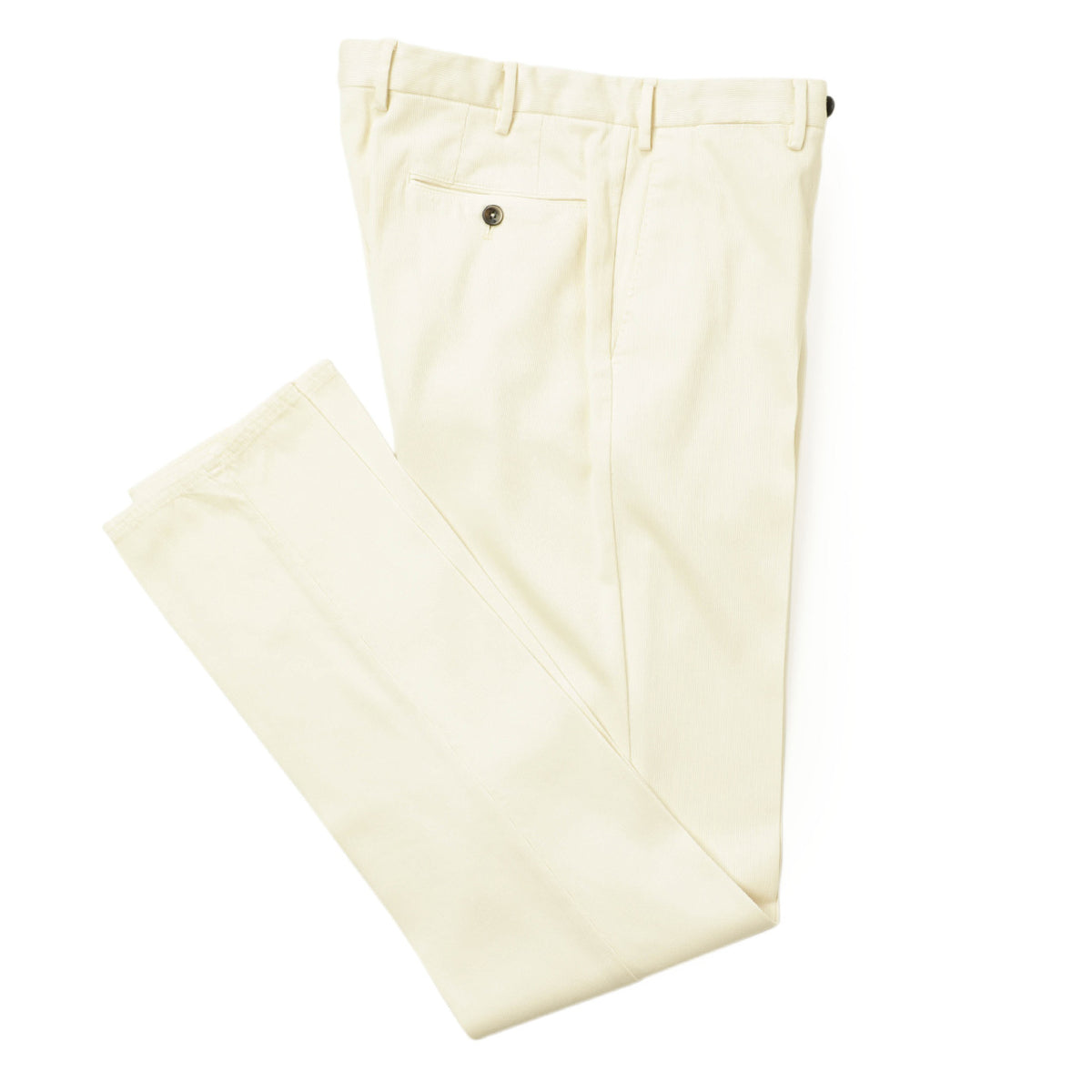ピーティートリノ / レーヨン コットン ストレッチ ノープリーツ スラックス ピケパンツ / STRETCH / SLIM FIT / NU47 / アイボリー
