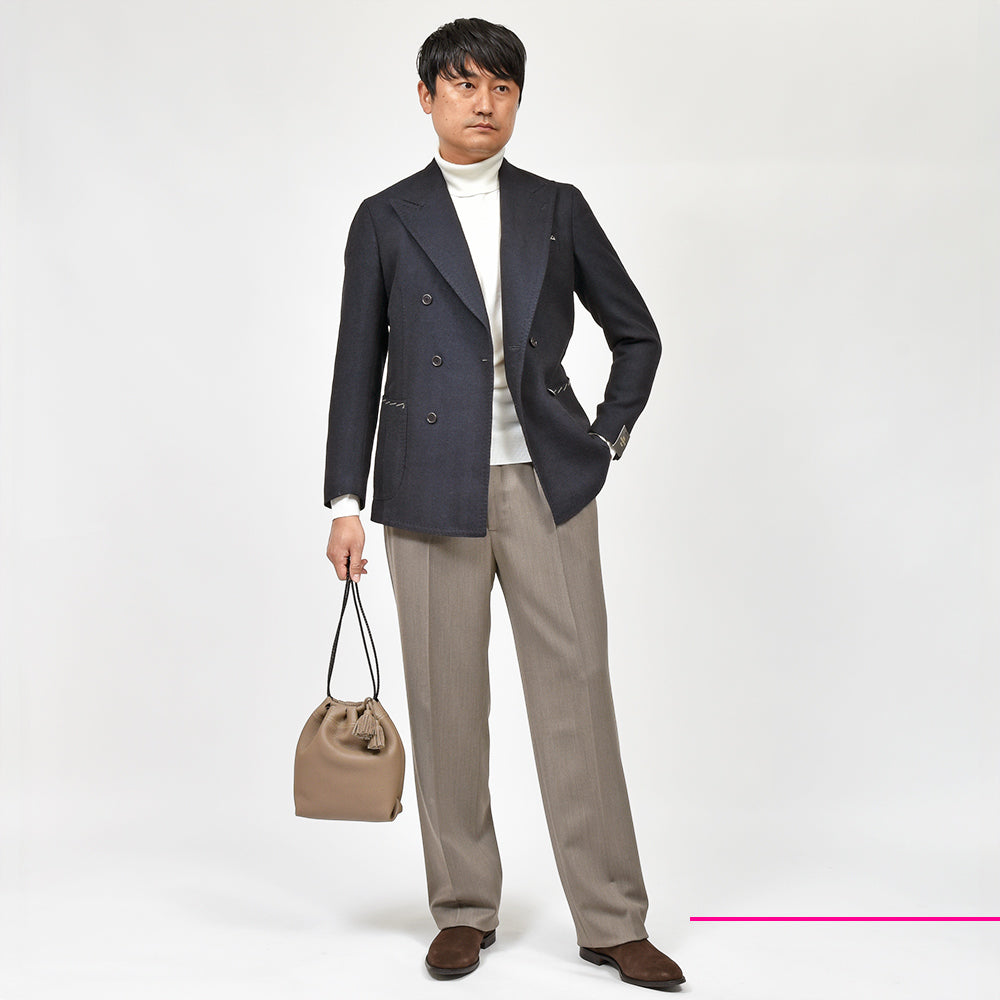 TITO ALLEGRETTO ティト アレグレット ヴァージンウール ヘリンボーン ダブル6Bジャケット