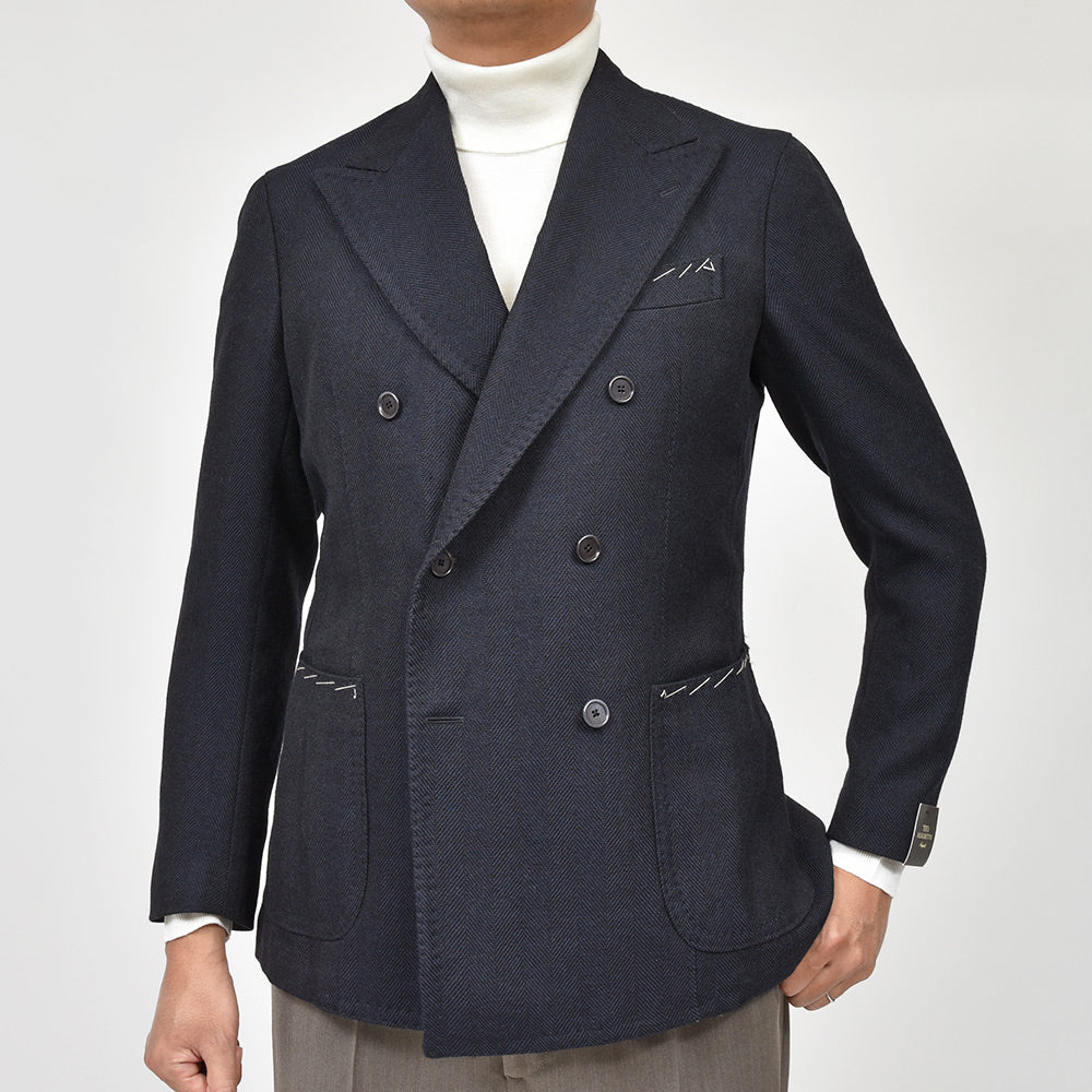 TITO ALLEGRETTO ティト アレグレット ヴァージンウール ヘリンボーン ダブル6Bジャケット