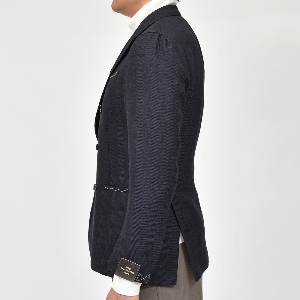 TITO ALLEGRETTO ティト アレグレット ヴァージンウール ヘリンボーン ダブル6Bジャケット