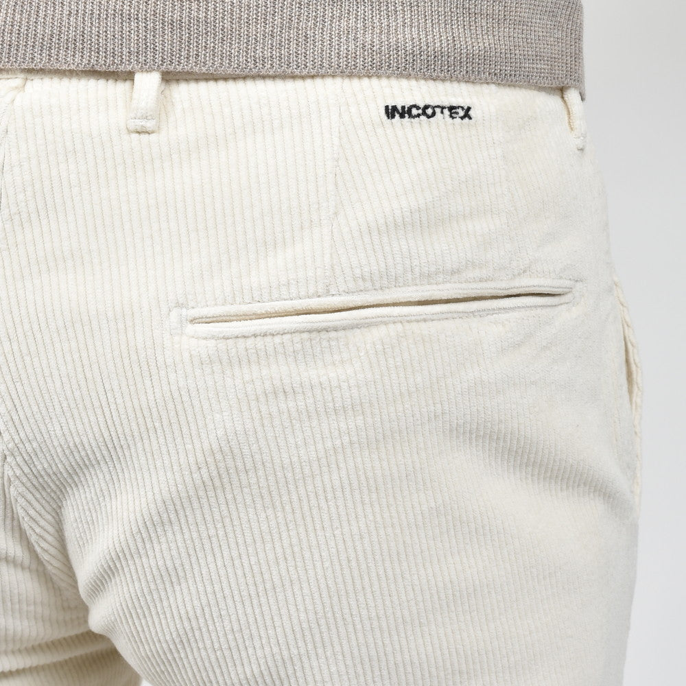 INCOTEX SLACKS(インコテックス スラックス) SLIM FIT ウォッシュドストレッチコットンコーデュロイテーパードパンツ 18S100-4687A/21564