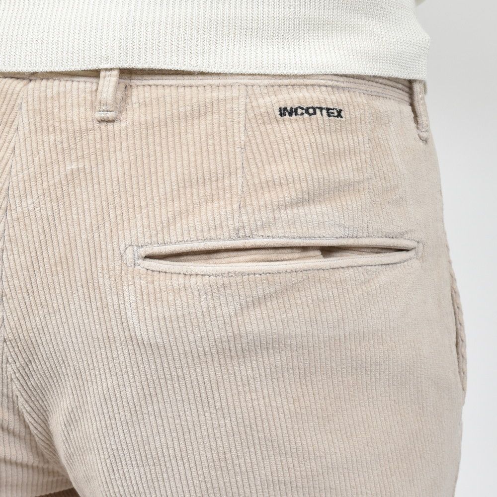 INCOTEX SLACKS(インコテックス スラックス) SLIM FIT ウォッシュドストレッチコットンコーデュロイテーパードパンツ 18S100-4687A/21564