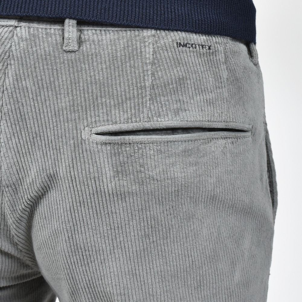 INCOTEX SLACKS(インコテックス スラックス) SLIM FIT ウォッシュドストレッチコットンコーデュロイテーパードパンツ 18S100-4687A/21564
