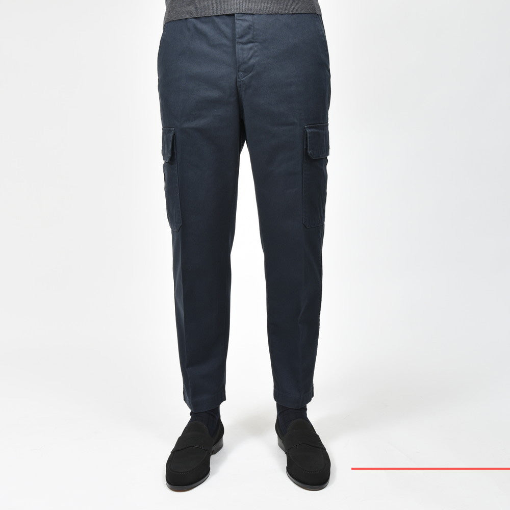 INCOTEX SLACKS(インコテックス スラックス) REGULAR FIT ウォッシュドトリコチノシャーリングクロップドカーゴパンツ 10S196-20212/21501