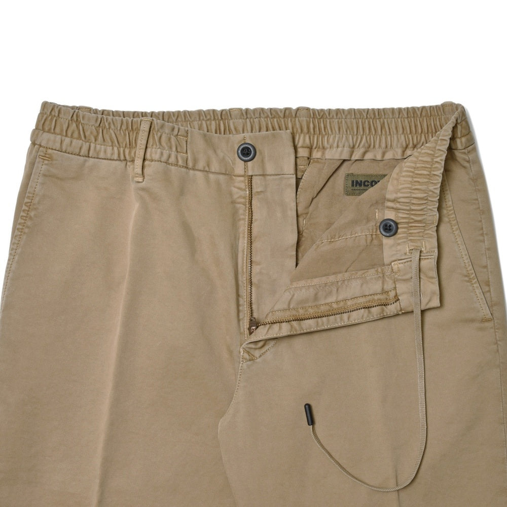 INCOTEX SLACKS(インコテックス スラックス) SLIM FIT ガーメントダイコットンストレッチサテンシャーリングテーパードパンツ 13S166-4697A/21553