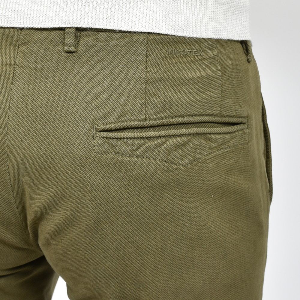 INCOTEX SLACKS(インコテックス スラックス) SLIM FIT ガーメントダイストレッチコットンハニカムジャガードテーパードチノ 18S100-40590/21558