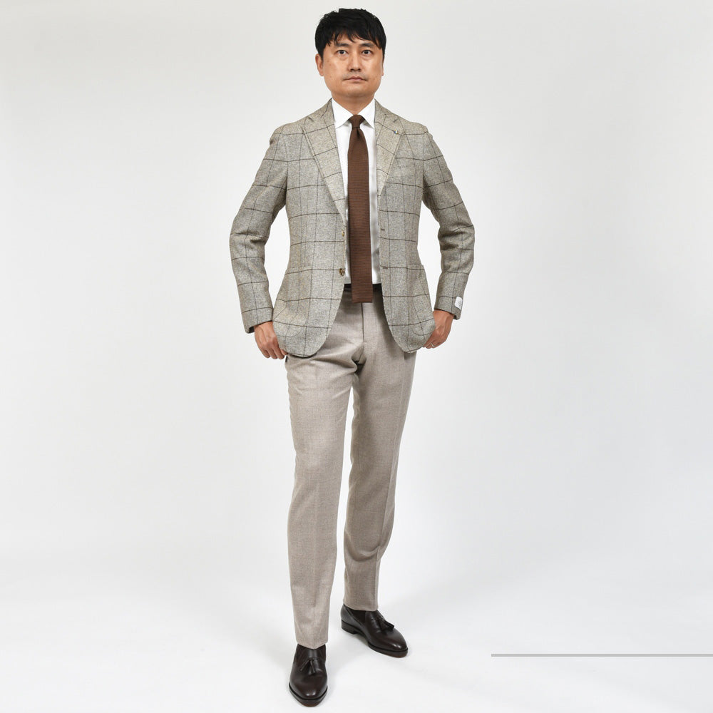 Belvest(ベルベスト) ヤクウールオーバーチェック3Bジャケット JACKET IN THE BOX G10307-23928