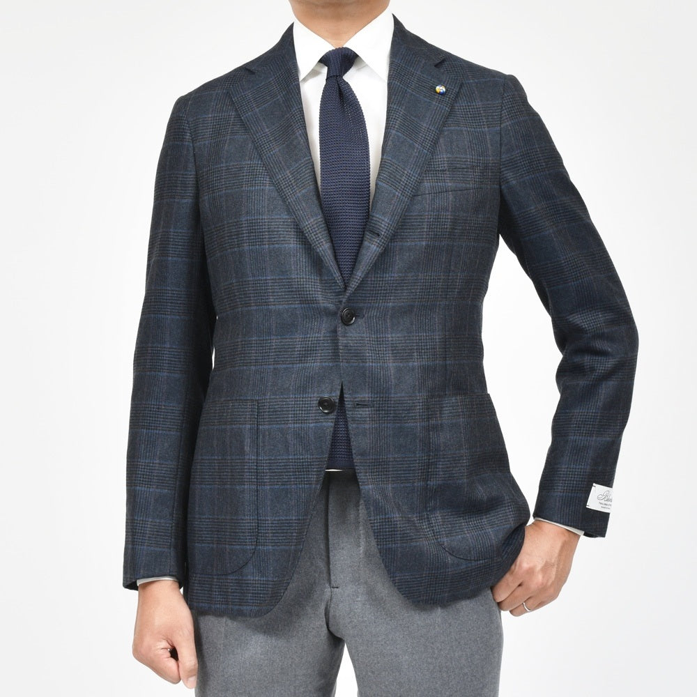 Belvest(ベルベスト) カシミアライトツィードタータンチェック3Bジャケット JACKET IN THE BOX G10307-22222/GJ
