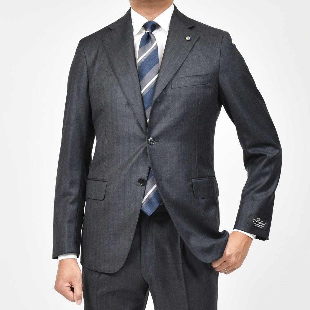 Belvest(ベルベスト) SUPER110'sウールオルタネイトストライプ3B1プリーツスーツ A305S-11931/GJ