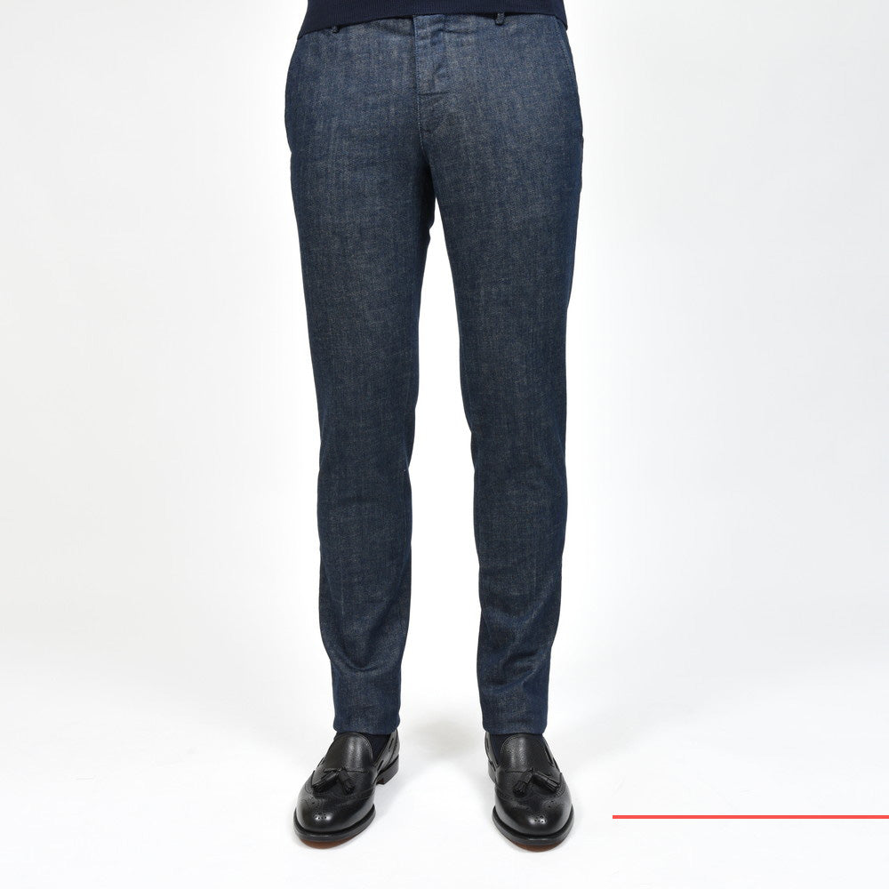INCOTEX SLACKS(インコテックス スラックス) SLIM FIT ウォッシュドストレッチコットンデニムテーパードパンツ 18S100-40592/21560