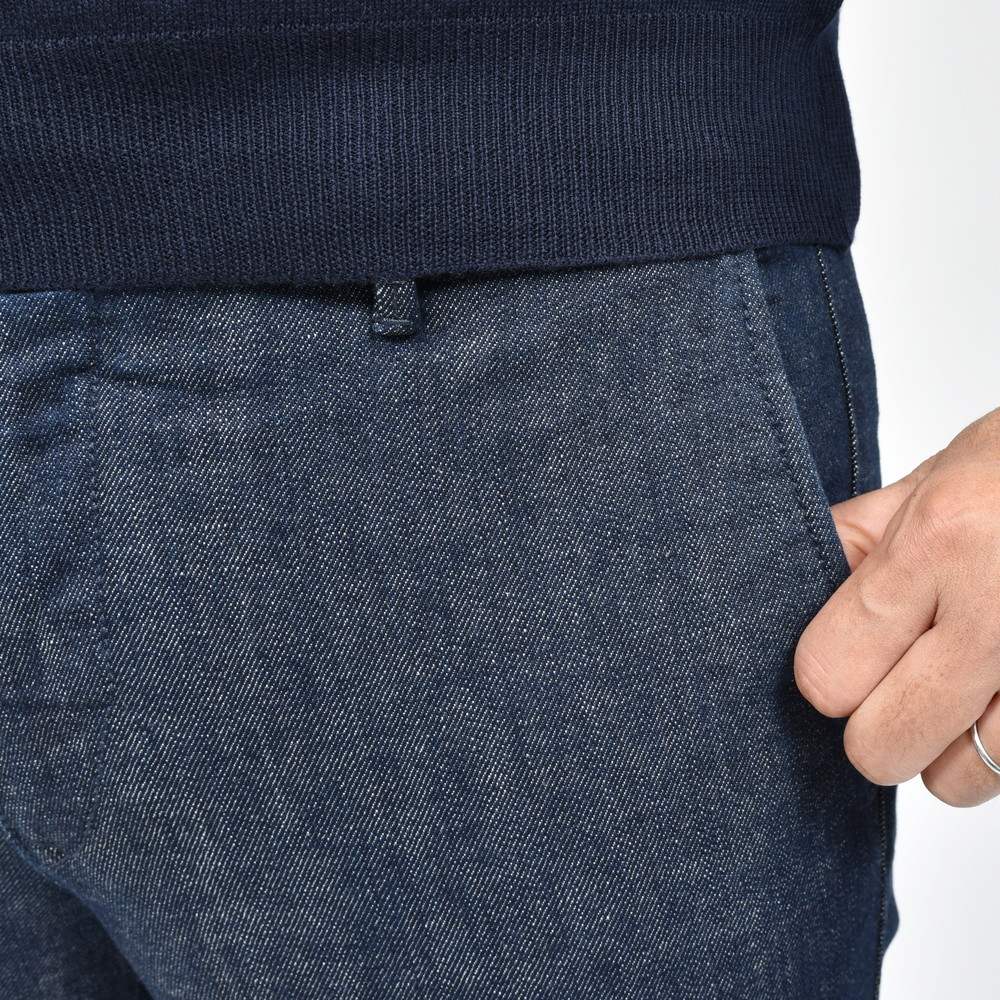 INCOTEX SLACKS(インコテックス スラックス) SLIM FIT ウォッシュドストレッチコットンデニムテーパードパンツ 18S100-40592/21560
