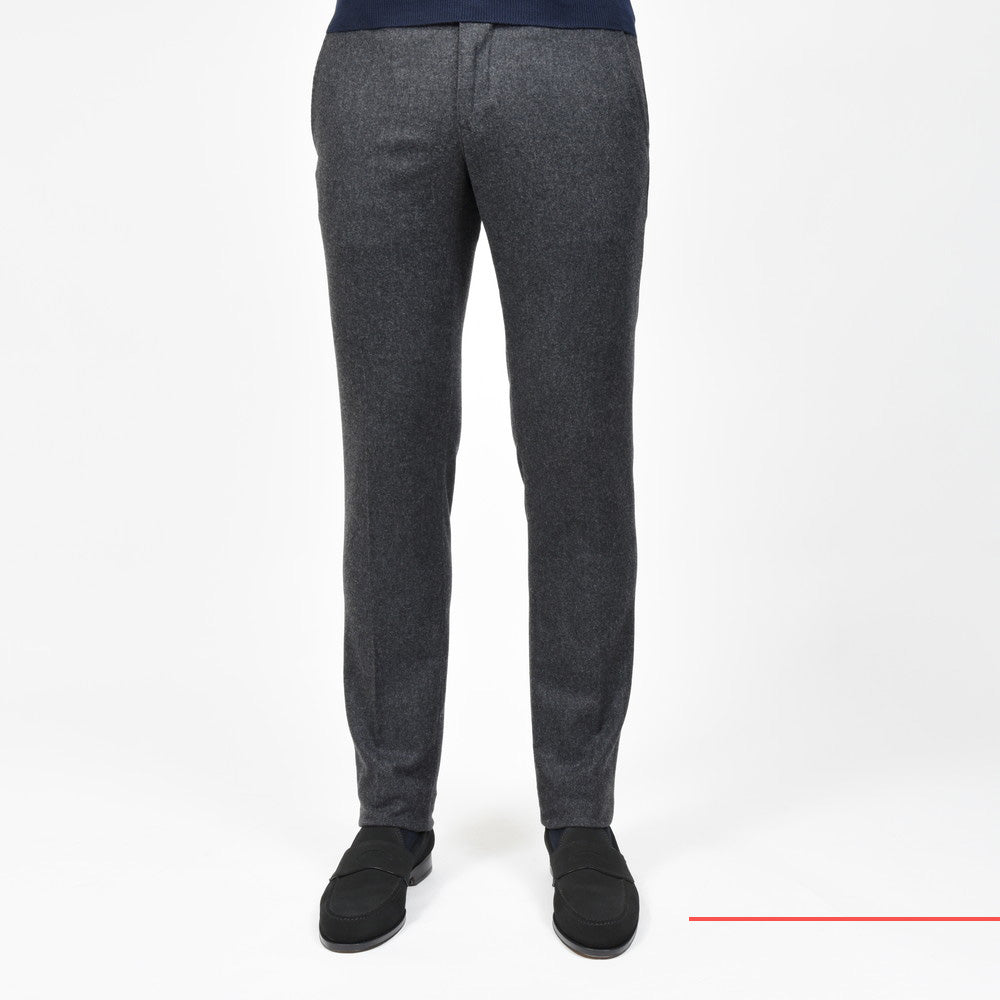 INCOTEX SLACKS(インコテックス スラックス) SLIM FIT ウォッシュドストレッチウールフランネルテーパードパンツ 18S100-4575A/21648