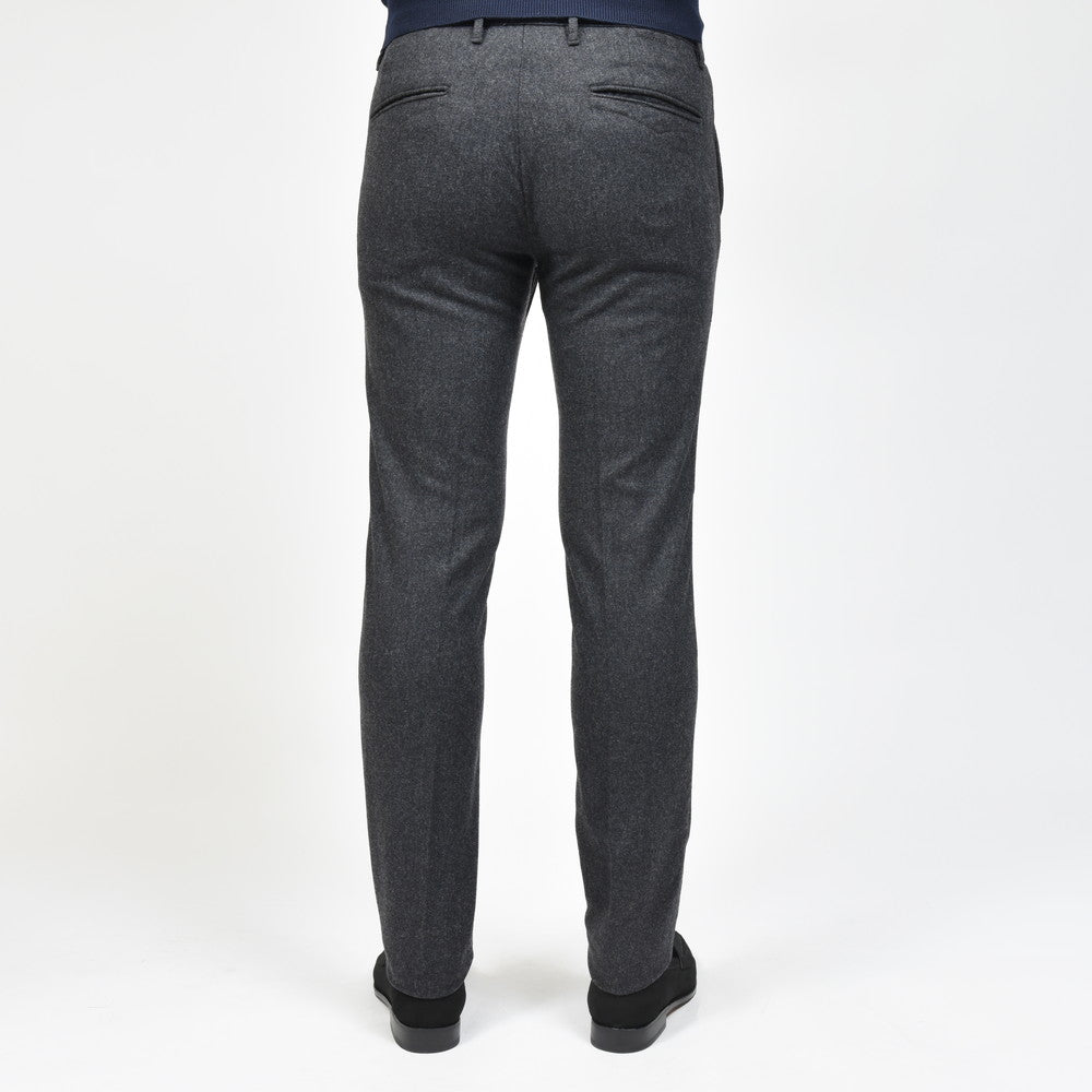 INCOTEX SLACKS(インコテックス スラックス) SLIM FIT ウォッシュドストレッチウールフランネルテーパードパンツ 18S100-4575A/21648