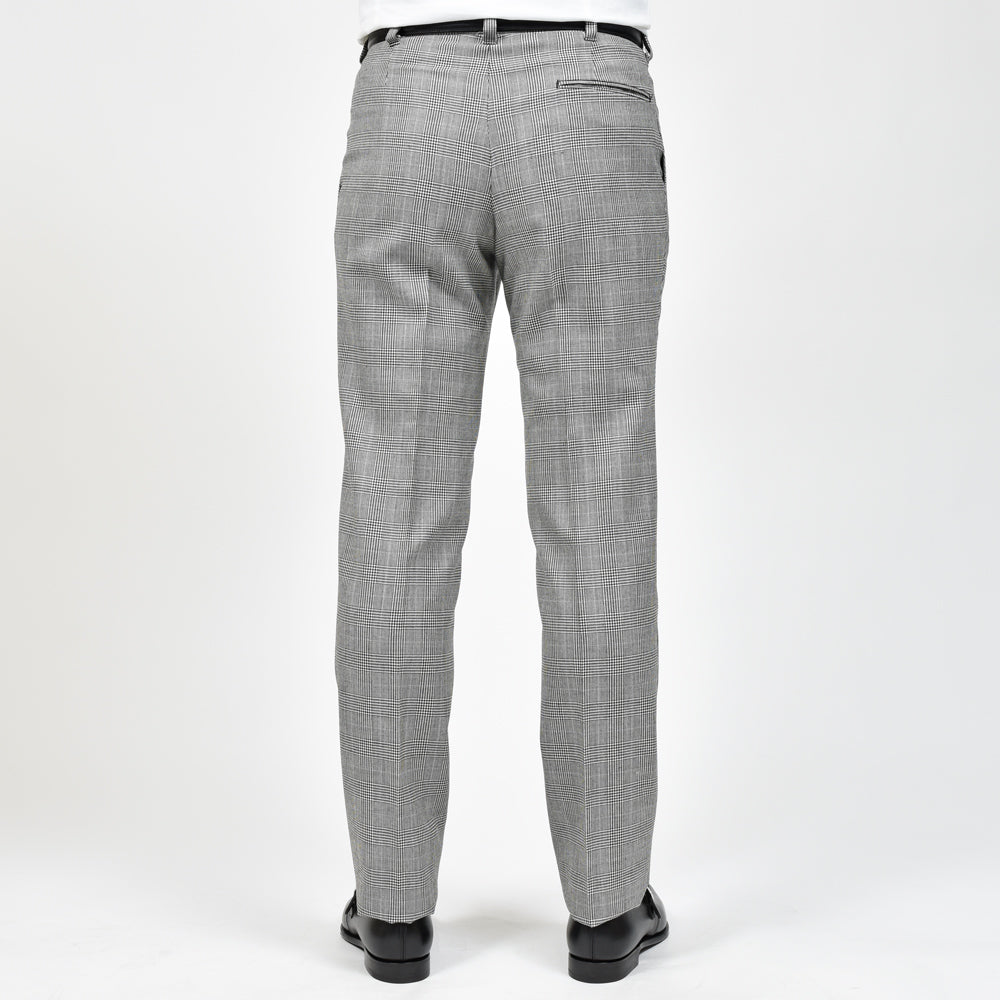 IGARASHI TROUSERS(五十嵐トラウザーズ) ウールライトツィードグレンチェック1プリーツスリムテーパードパンツ IGT/1OUTP/M3480
