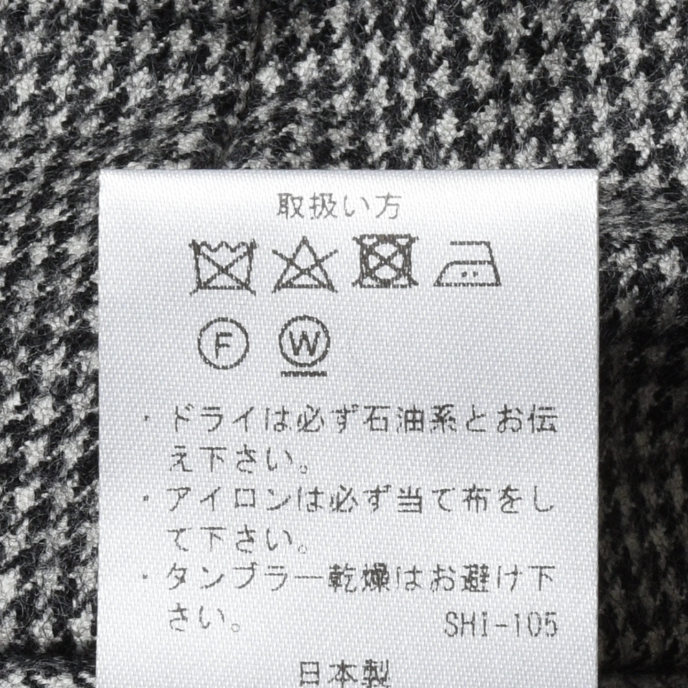 IGARASHI TROUSERS(五十嵐トラウザーズ) ウールフランネルハウンドトゥース2プリーツサイドアジャスターテーパードパンツ IGT/2OUTP/M6400