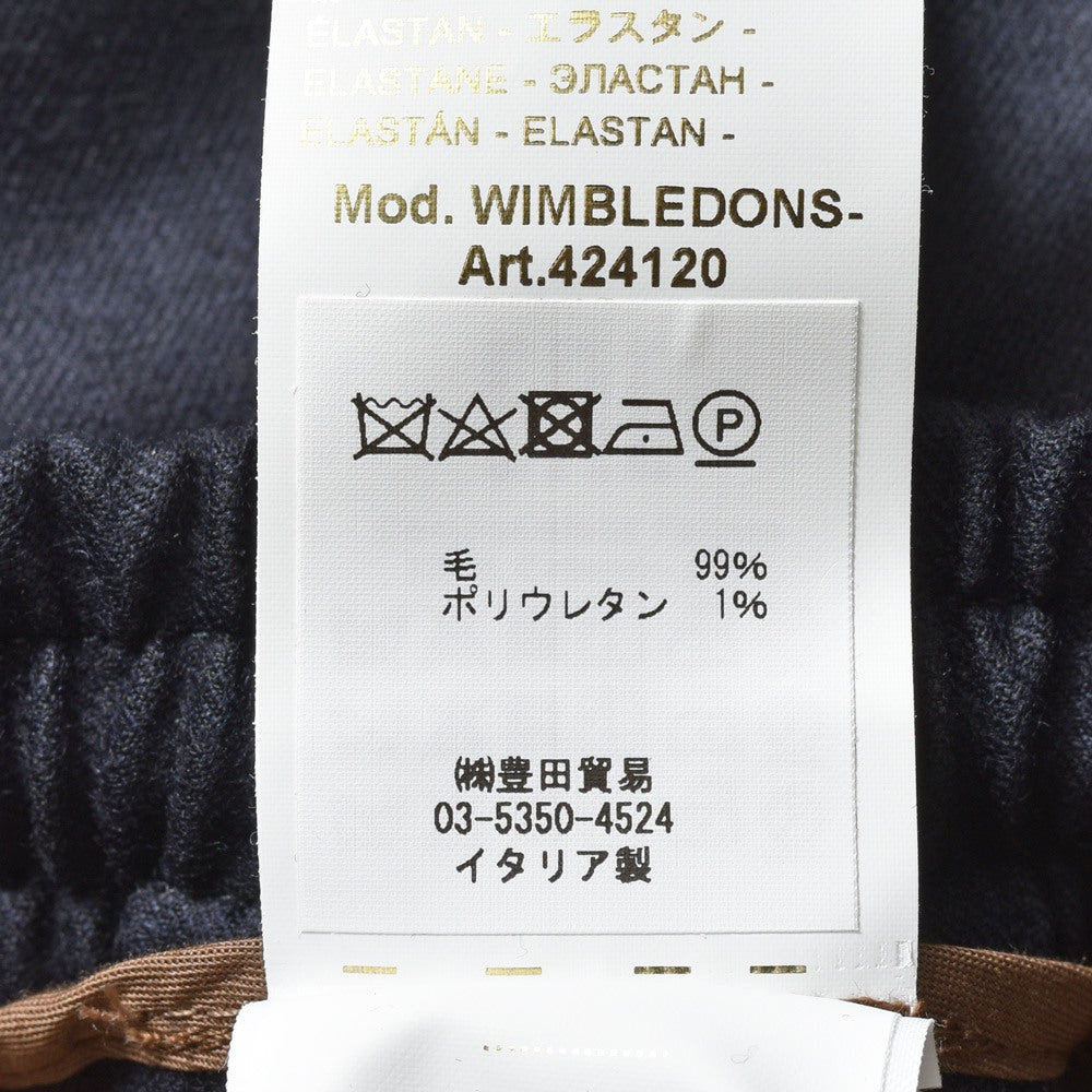 BRIGLIA1949(ブリリア1949) WIMBLEDONウィンブルドン ウールストレッチサキソニー1プリーツテーパードシャーリングパンツ WIMBS120