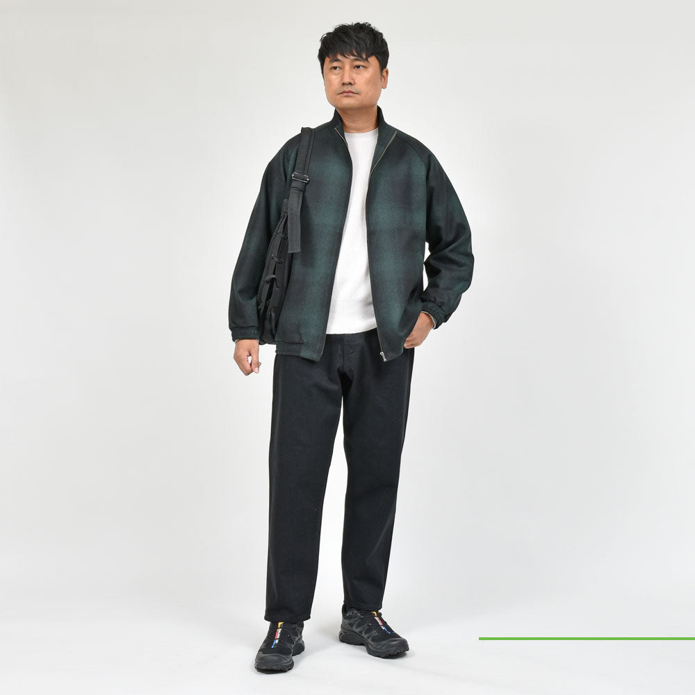 moncao(モンサオ) ウールチェックジップブルゾン M021347-C