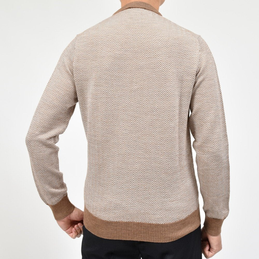 ZANONE(ザノーネ) ハイゲージウールヘリンボーンクルーネックニット GIRO/SLIM FIT/810114/ZN226/21700