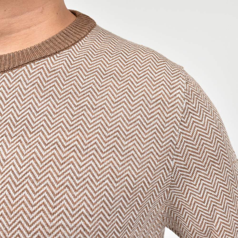 ZANONE(ザノーネ) ハイゲージウールヘリンボーンクルーネックニット GIRO/SLIM FIT/810114/ZN226/21700