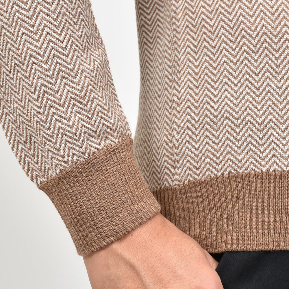 ZANONE(ザノーネ) ハイゲージウールヘリンボーンクルーネックニット GIRO/SLIM FIT/810114/ZN226/21700