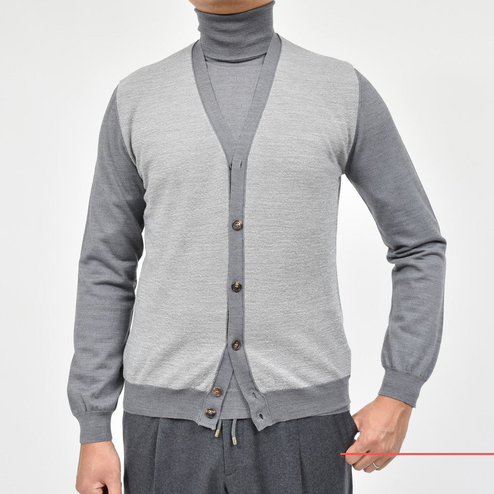 ZANONE(ザノーネ) ハイゲージストレッチウールニットカーディガン CARDIGAN/SLIM FIT/810116/ZN225/25604