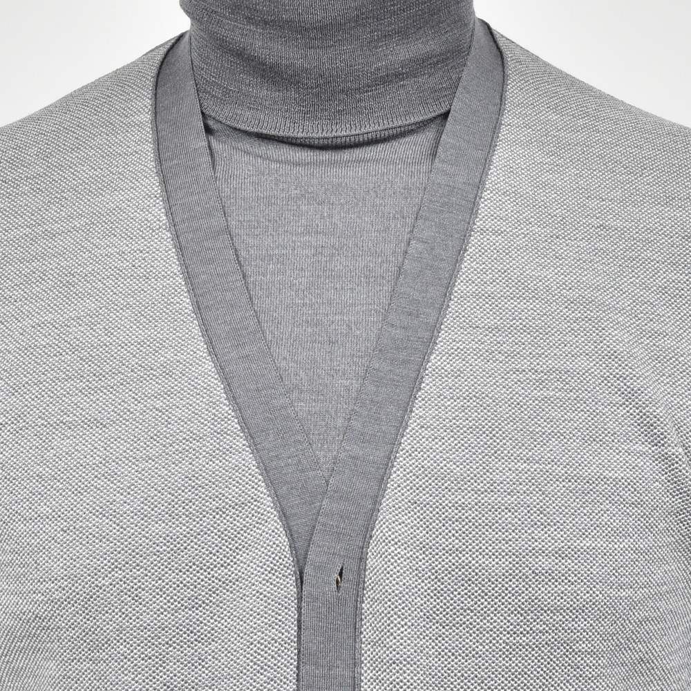 ZANONE(ザノーネ) ハイゲージストレッチウールニットカーディガン CARDIGAN/SLIM FIT/810116/ZN225/25604