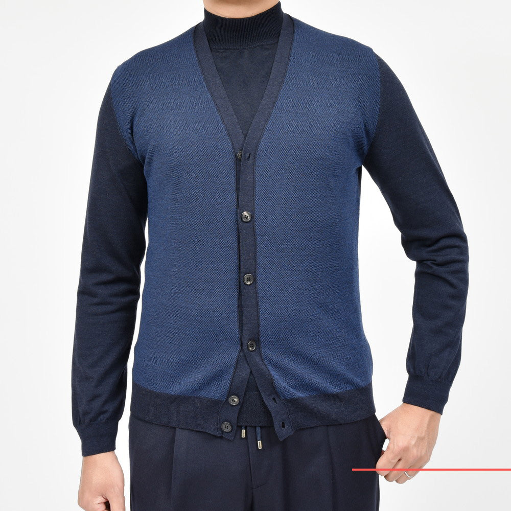 ZANONE(ザノーネ) ハイゲージストレッチウールニットカーディガン CARDIGAN/SLIM FIT/810116/ZN225/25604