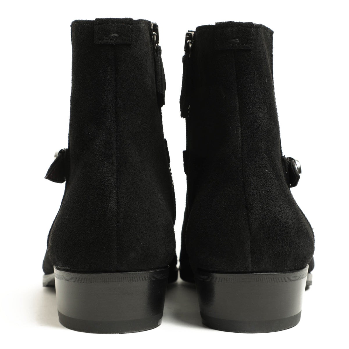 リドフォルト / リザード型押し スエード ベルト バックルサイドジップ ブーツ / 250/C / BLACK SUEDE ブラック