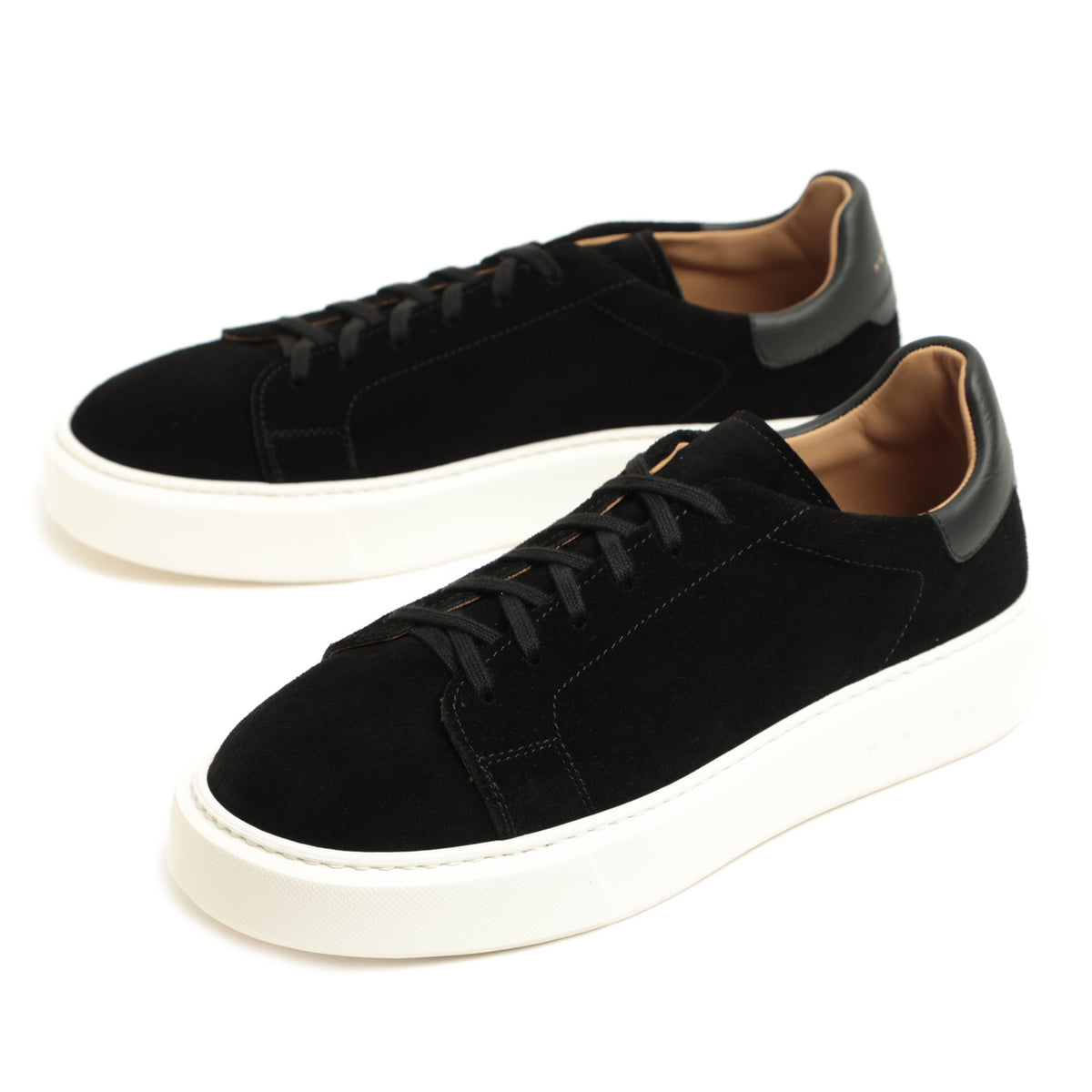 ヘンダーソン / カーフ スエードローカット レースアップ 厚底 スニーカー / EVAソール / LEONE 12 / NERO SUEDE ブラック
