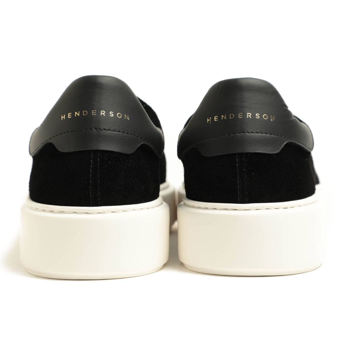 ヘンダーソン / カーフ スエードローカット レースアップ 厚底 スニーカー / EVAソール / LEONE 12 / NERO SUEDE ブラック