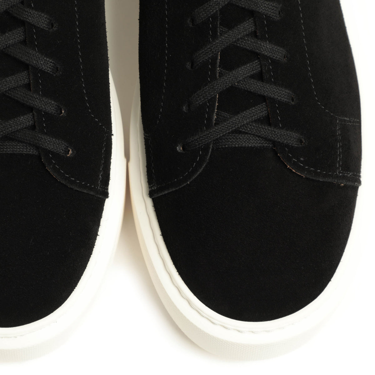 ヘンダーソン / カーフ スエードローカット レースアップ 厚底 スニーカー / EVAソール / LEONE 12 / NERO SUEDE ブラック