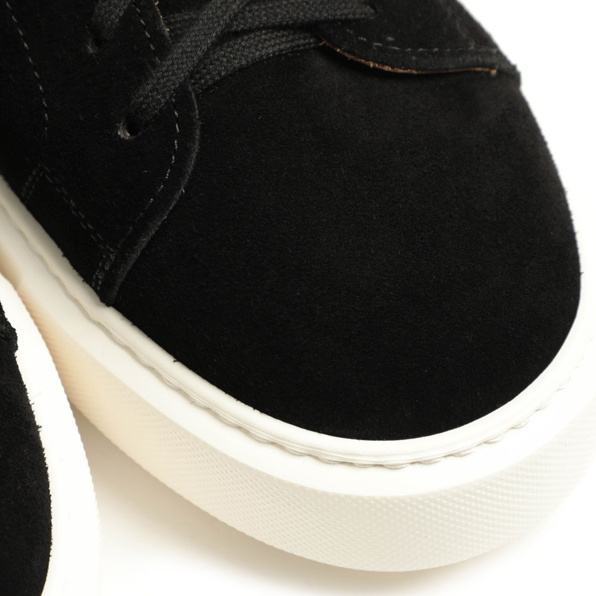 ヘンダーソン / カーフ スエードローカット レースアップ 厚底 スニーカー / EVAソール / LEONE 12 / NERO SUEDE ブラック