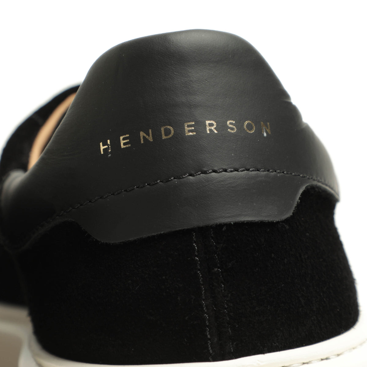 ヘンダーソン / カーフ スエードローカット レースアップ 厚底 スニーカー / EVAソール / LEONE 12 / NERO SUEDE ブラック