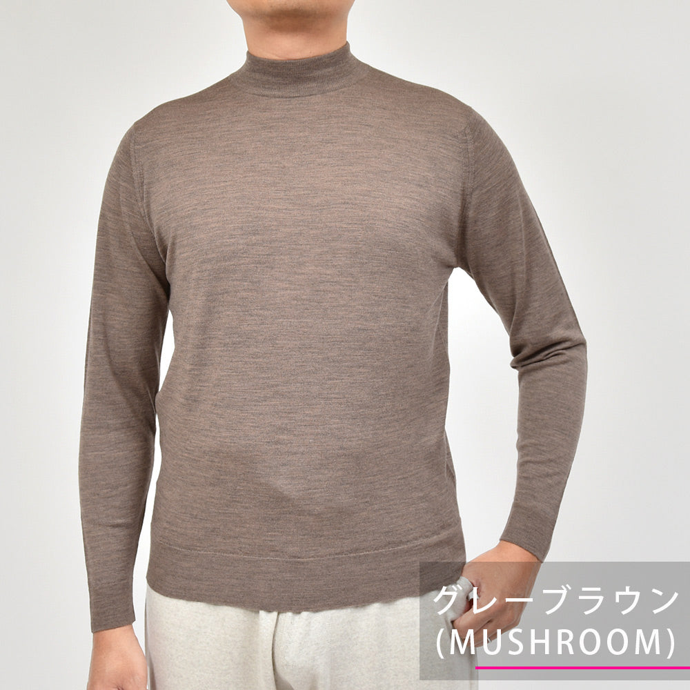JOHN SMEDLEY ジョンスメドレー KILDAY エクストラファインメリノウール 30ゲージ モックネック ニット MODERN FIT