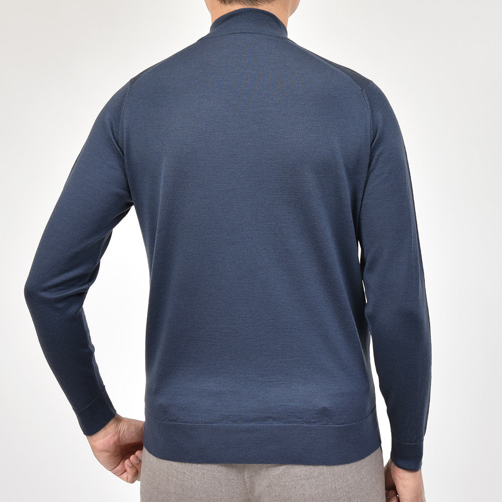 JOHN SMEDLEY ジョンスメドレー KILDAY エクストラファインメリノウール 30ゲージ モックネック ニット MODERN FIT
