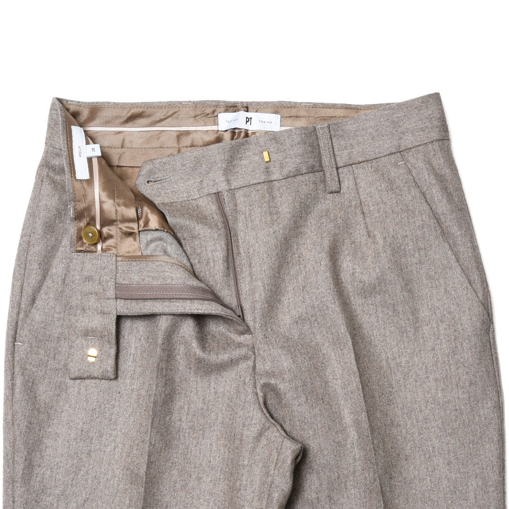 PT TORINO(ピーティー トリノ) HOLLY/TO03 ウールストレッチフランネルテーパードパンツ