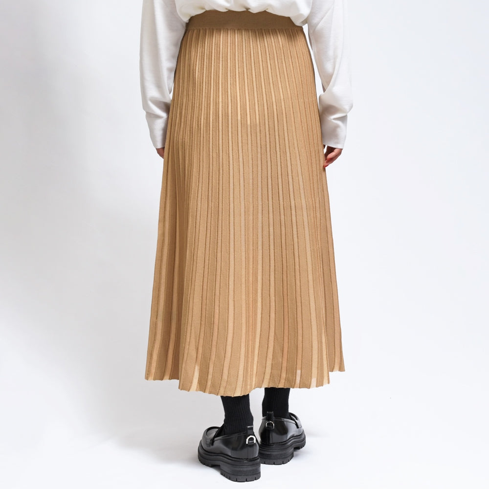 roberto collina(ロベルト コリーナ)<BR>A04065 ウールポリエステルプリーツニットミディスカート