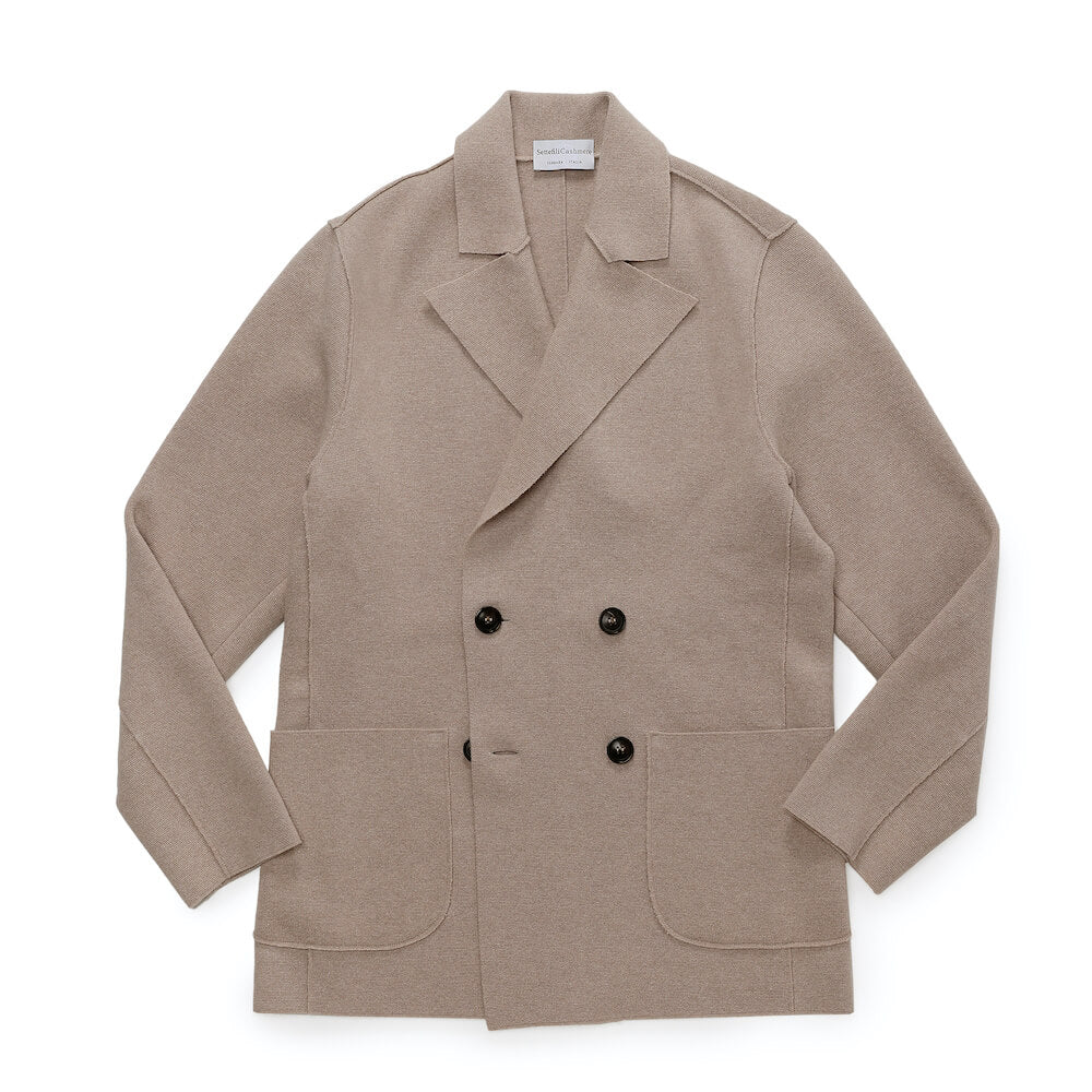 セッテフィーリカシミア / ウール&カシミア 4つボタン ニットジャケット/JACKET DB/MA