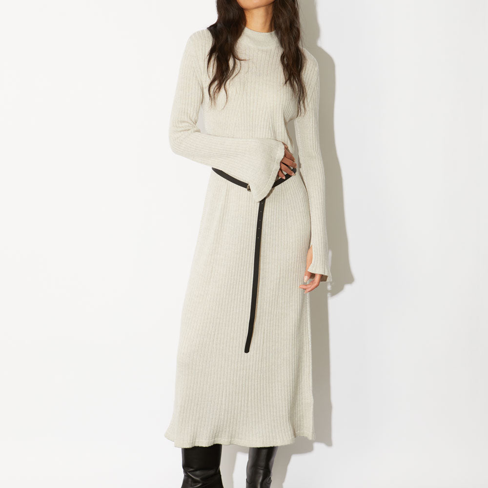 JOHN SMEDLEY(ジョンスメドレー) ESKDALE 24Gウールリブモックネックロングワンピース