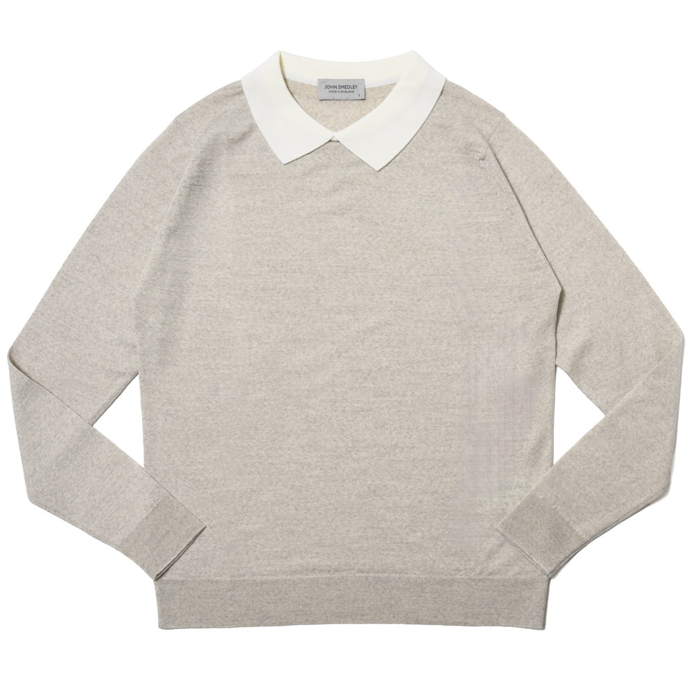JOHN SMEDLEY(ジョンスメドレー) A4601 ロングスリーブクレリックニットポロ